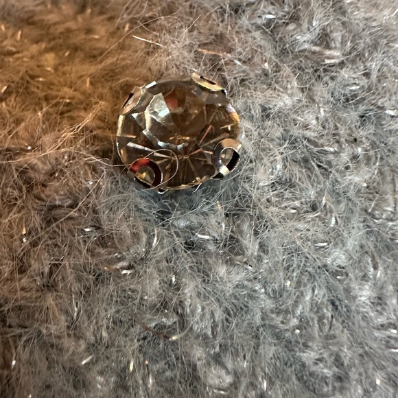 Maurice’s sweater pearl rhinestone embellished NWT gray size 1X plus relaxed fit - Picture 7 of 9